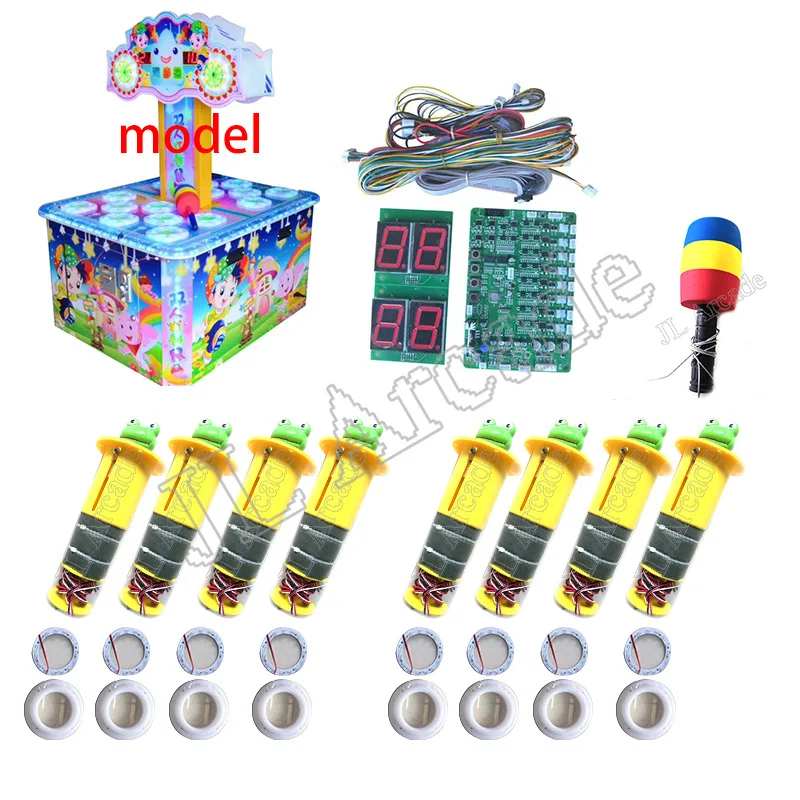 

Full kit with Motherboard, 8 hitting heads for kids coin operated arcade games whac-a-mole hit mouse / frog hammer game machine