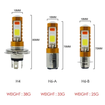 

2Pcs H4 h6 3led COB 3SMD Fog lamp Driving Light Lamp Bulb Ice Blue LED Car Auto Daytime Running Light DRL DC12V