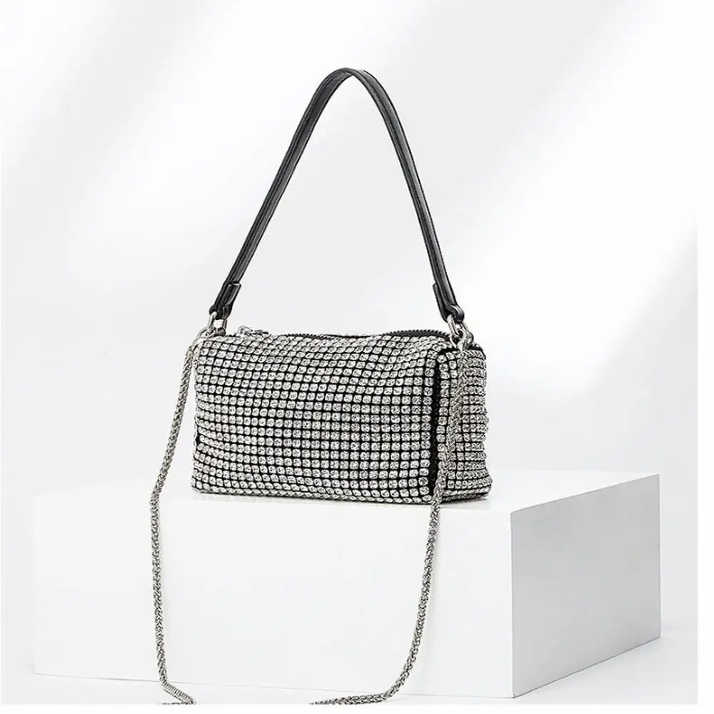 

2020 New Ins style Diamond-studded one-shoulder small square handbag
