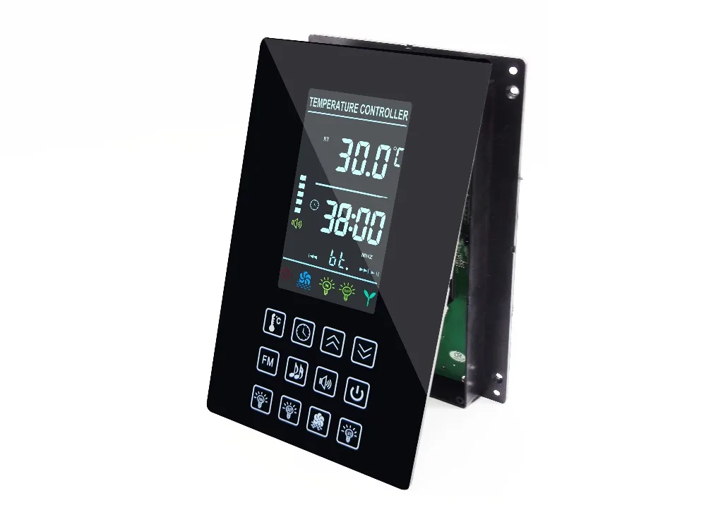 LCD Sauna Room Control Panel with Multi functions output of heat, mp3, FM, ligh