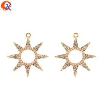 

Cordial Design 50Pcs 29*32MM Jewelry Accessories/DIY Making/Rhinestone Charms/Sun Shape/Hand Made/Earring Findings/Pendant