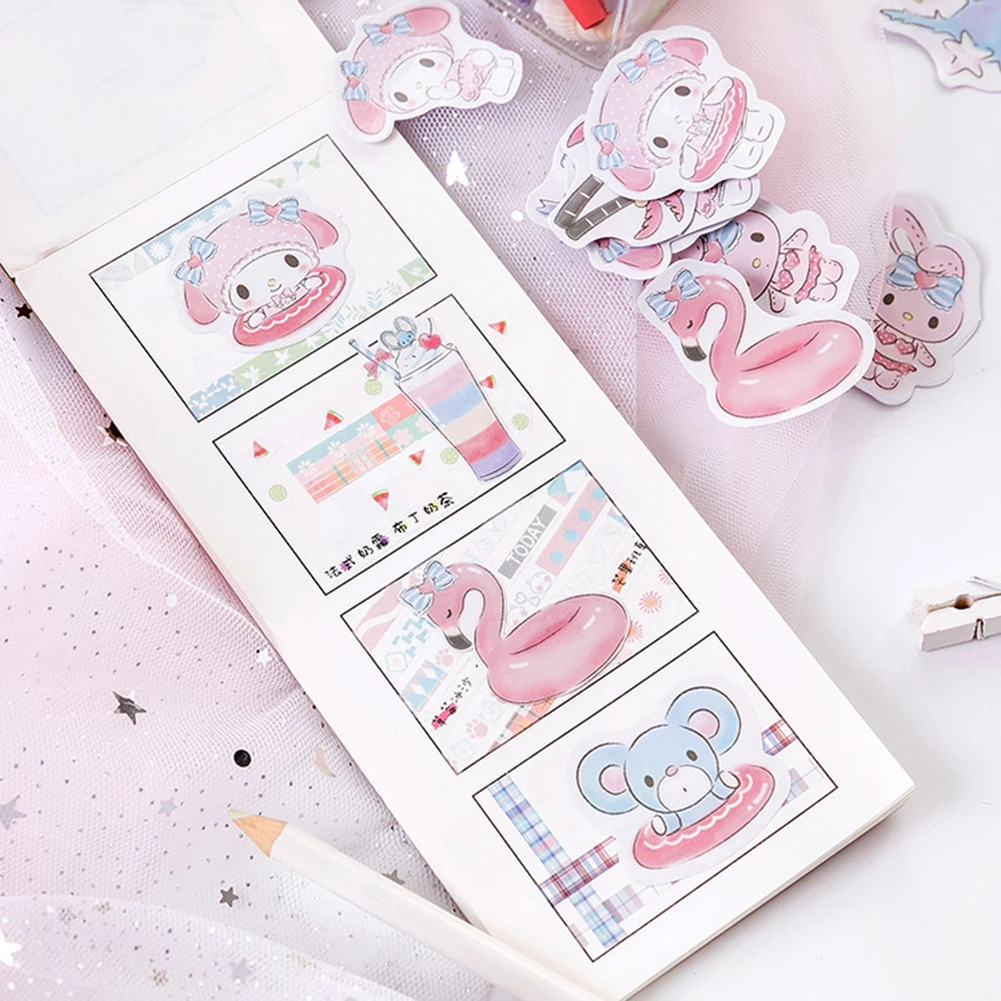 45 шт. Кокосовая пальма Фламинго самоклеющиеся Scarpbooking стикеры DIY Дневник наклейка дневник планировщик альбом винтажное Украшение печать