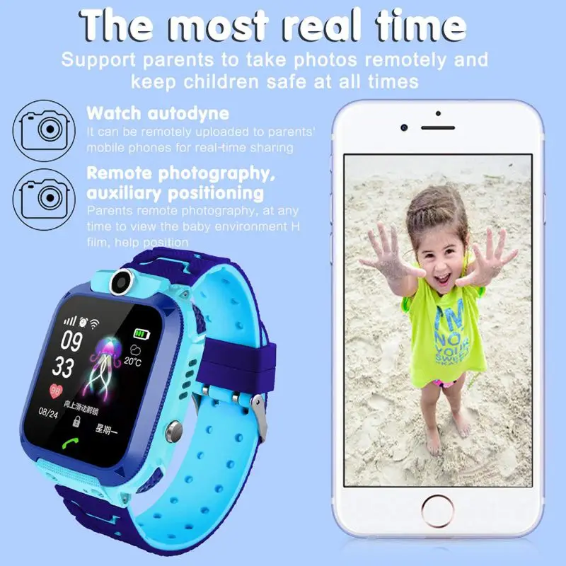  Kinder Uhr Kinder Smart Wasserdichte Uhr Anti-Verloren Kid Armbanduhr Mit GPS Positionierung Und SO