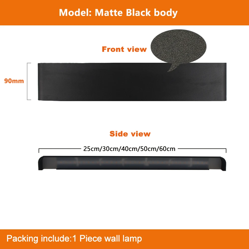 Matte Black body Настенный светодиодный настенный светильник для помещений, светодиодный RGB красочный светильник, настенный светильник для дома, отеля, бара, ZBD0001 - Цвет абажура: Matte Black body