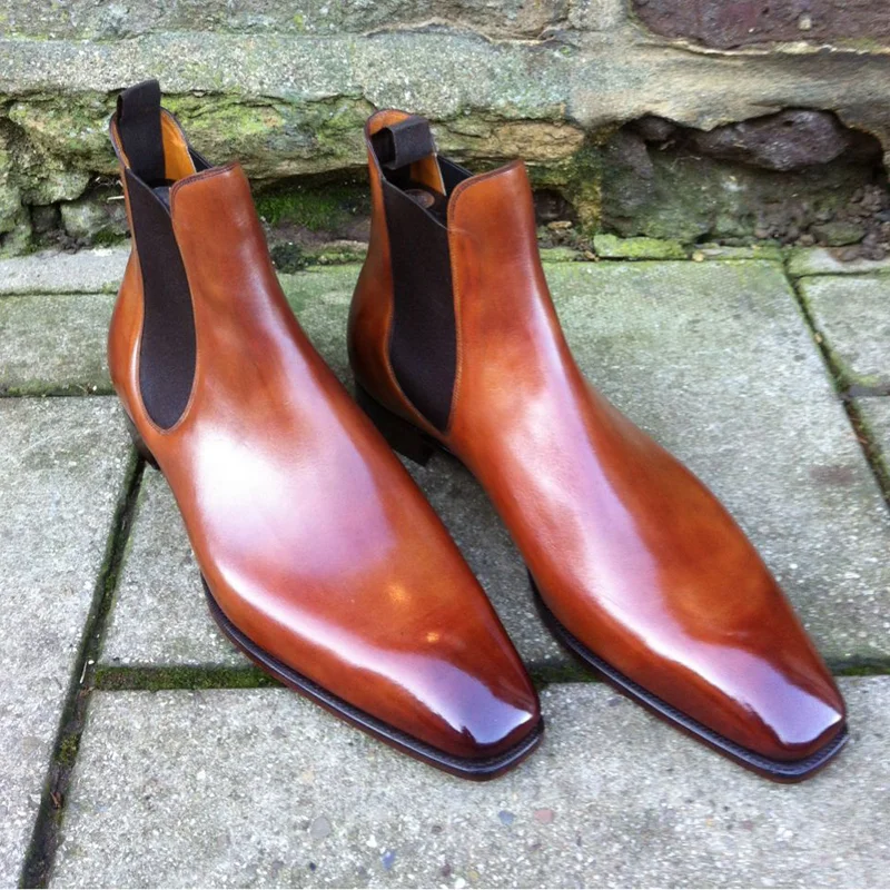 Мужские модные классические туфли ручной работы высококачественные коричневые