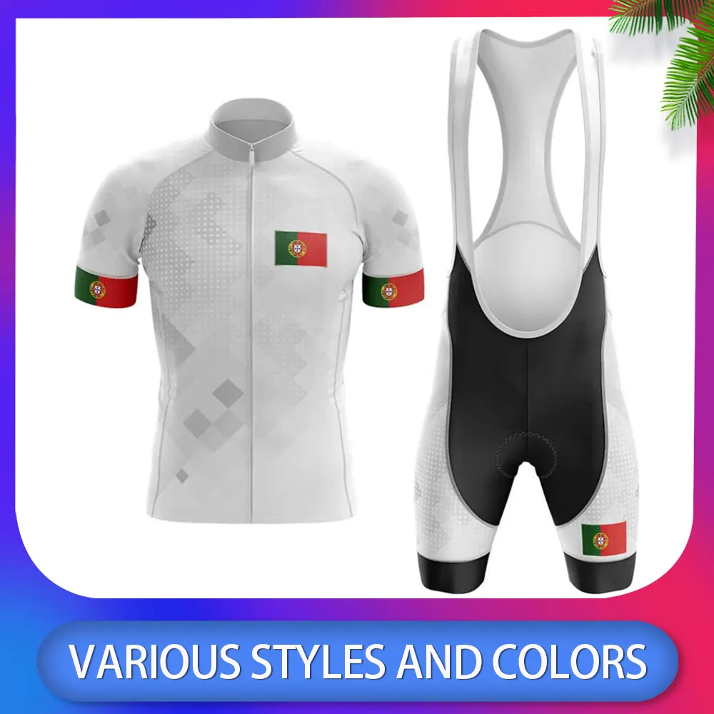 Португалия Pro Велоспорт Джерси 2020 Новая летняя велосипедная рубашка с коротким