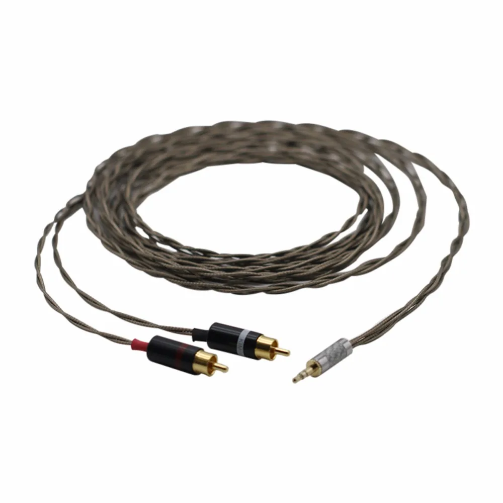 

Audiocrast DIY HIFI 3.5mm Stereo to 2 RCA Male Cable Nordost Odin Siver-plated 3.5mm to Double rca Male Audio Aux Cable