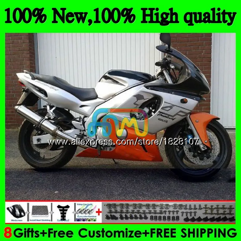Оранжевый Серебряный YZF 600R для YAMAHA Thundercat YZF600R 96 02 03 04 05 06 07 73BS. 57 YZF-600R 2002 2003 2004 2005 2006 2007 обтекатель