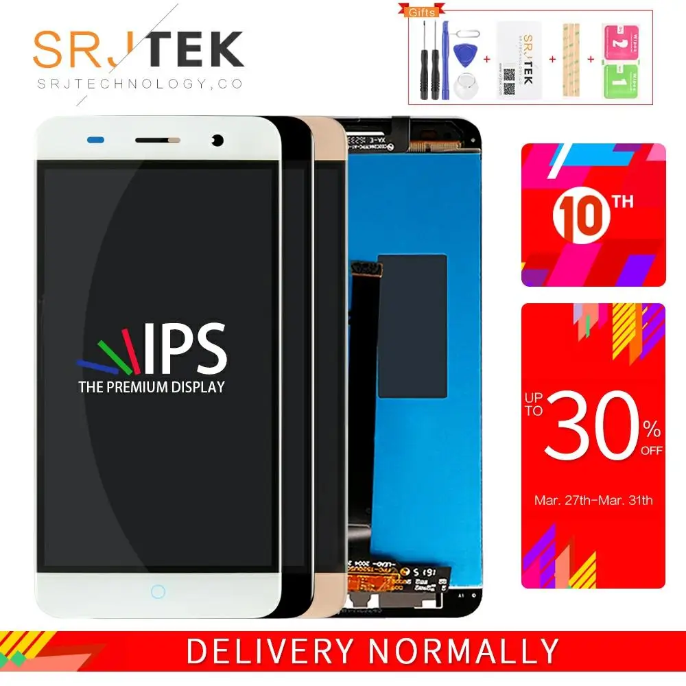 Srjtek для ZTE Blade V7 ЖК дисплей в сборе сенсорный экран Запасные части 5 2 '񟫰x1080 с