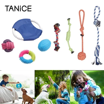 

TANiCE 15 Pcs Dog Puppy Chewing Teeth Rope Toys Set And Teeth Cleaning Cotton Rope Toys Most Popular Perfect Gifts For Pets