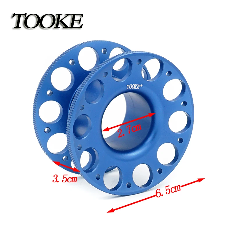 Scuba Diving Spool Aluminium Finger Reel For Underwater Tech Guide Line