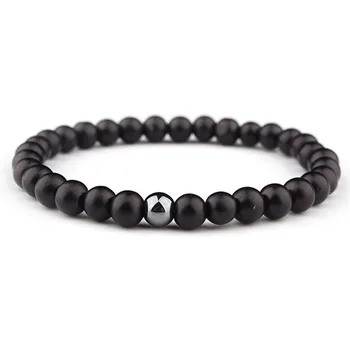

2019 New Design 6mm Beads Men Bracelet Hematite Slim Healthy Luxury Beaded Bracelets&Bangles for Women Men Jewelry Gift Pulseira