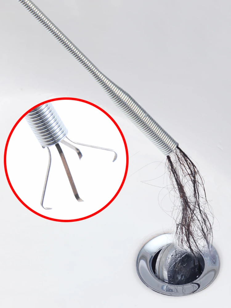 Pipe Unblocker Dredging Tool  Cleaning Kitchen Sink Drains - 60cm Spring  Pipe - Aliexpress