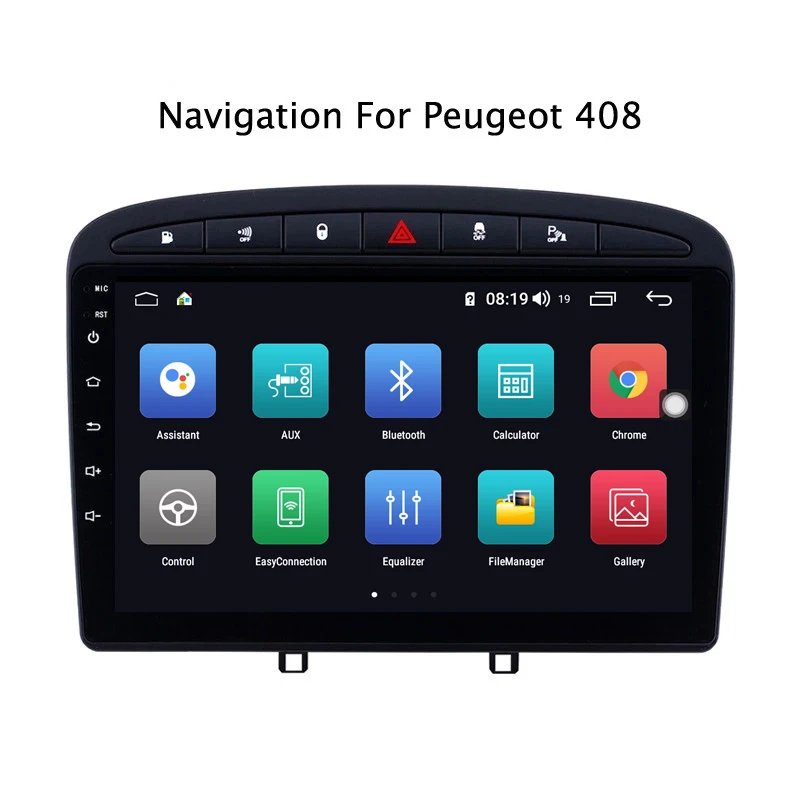 Ectwodvd 9 дюймов Andriod 8,1 автомобильный DVD gps для peugeot 308 408 2010- 4G ram 64G rom CarPlay DSP 4G LTE с wifi