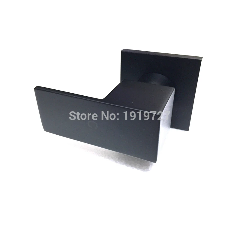 Vidric Factory Direct Modern Watermark Square Style Wall 1/4 Turn Bath Tub Solid Brass Black Tap Mixer Spout Wels Hot&Cold Show