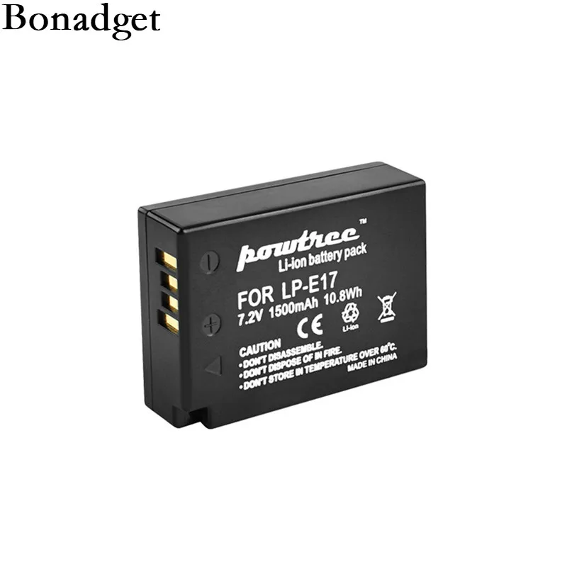 Зарядное устройство Bonadget 1500 мАч LPE17 LP E17 для Canon EOS 200D M3 M6 750D 760D T6i T6s 800D 8000D Kiss