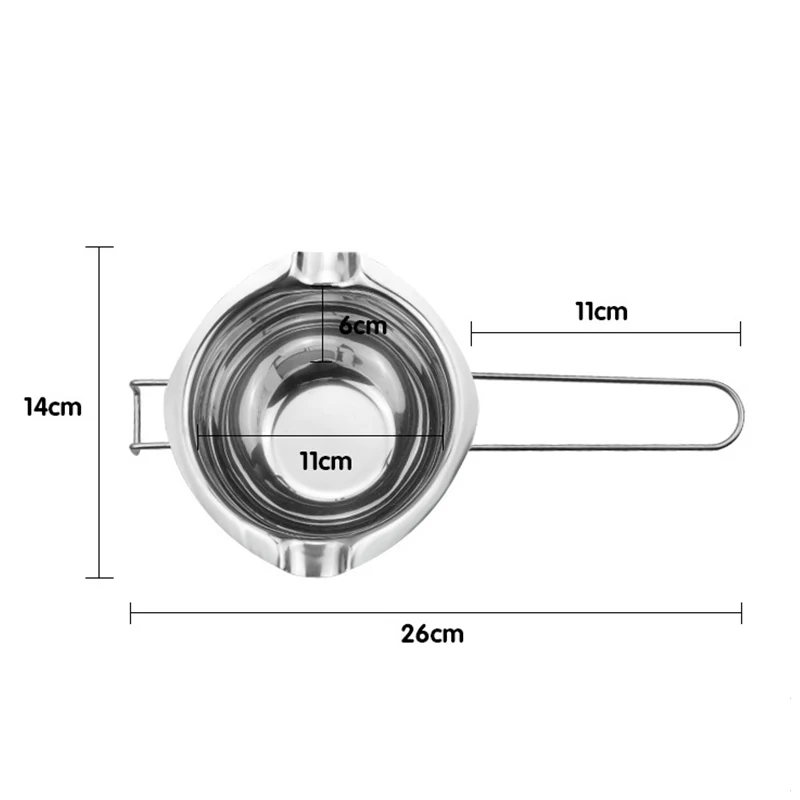 Антипригарная длинная ручка восковой плавильный горшок из нержавеющей стали DIY ароматические свечи мыло шоколадное масло ручной работы мыло инструмент