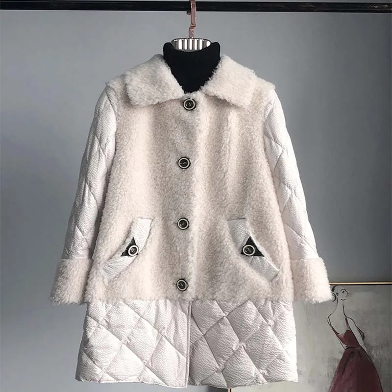

Women's Fur Coat Winter Jacket Women Clothes 2019 Korean Granular Velvet Real Fur Coat Female Jacket Sheepskin Coat