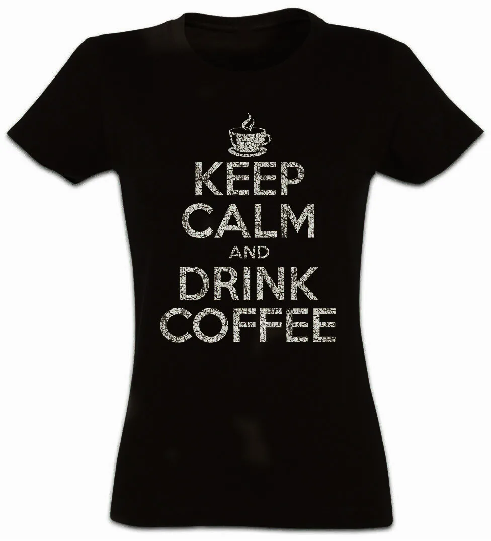 Футболка с надписью Keep Calm And Drink Coffee | Женская одежда