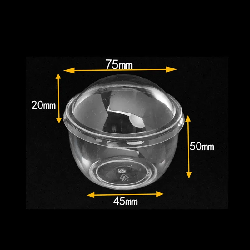 50 шт. прозрачный одноразовый КРУГЛЫЙ пудинг пластиковая чашка 140 увлажнитель для автомобиля в форме мороженого Желейный десерт Декор чашки вечерние аксессуары для кухни