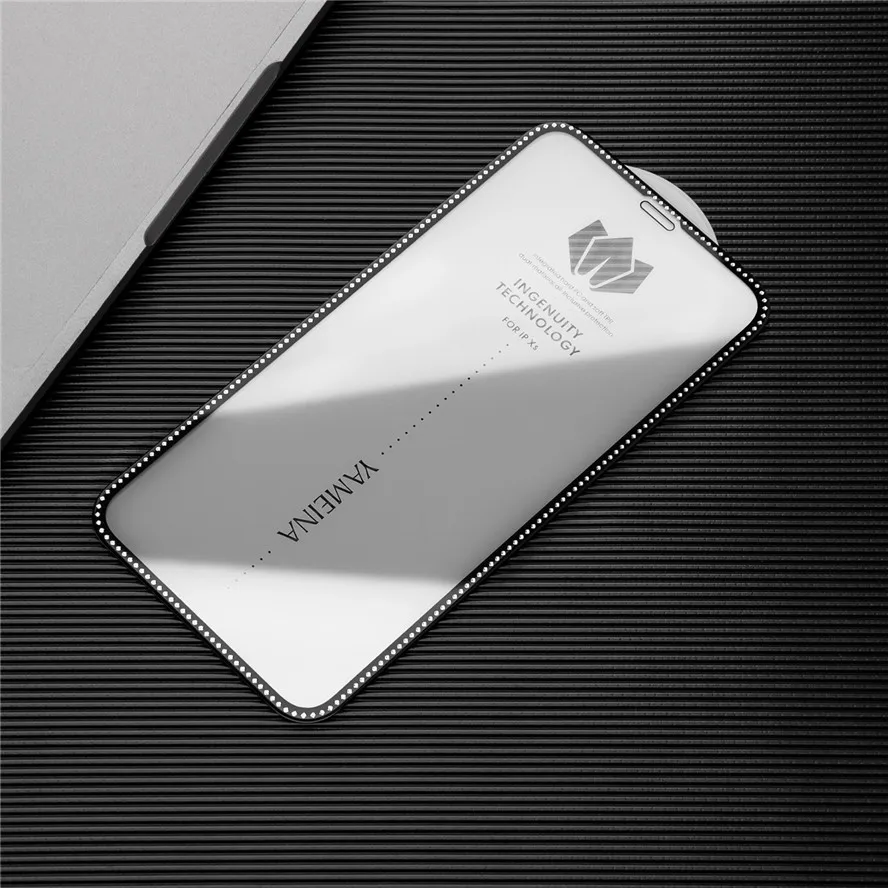 Новейшая рамка Алмазная стеклянная пленка для экрана iphone/apple Xs max XR X 8 7 plus Закаленное стекло Защитная пленка для экрана