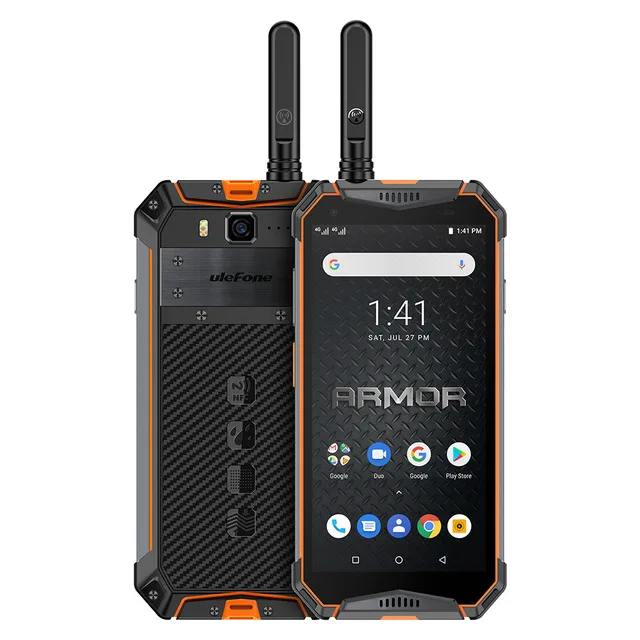 Оранжевый Ulefone Armor 3WT мобильный телефон IP68 Водонепроницаемый 10300mAh 5," FHD+ 6GB+ 64GB Helio P70 Android 9,0 глобальная версия смартфона - Цвет: Оранжевый