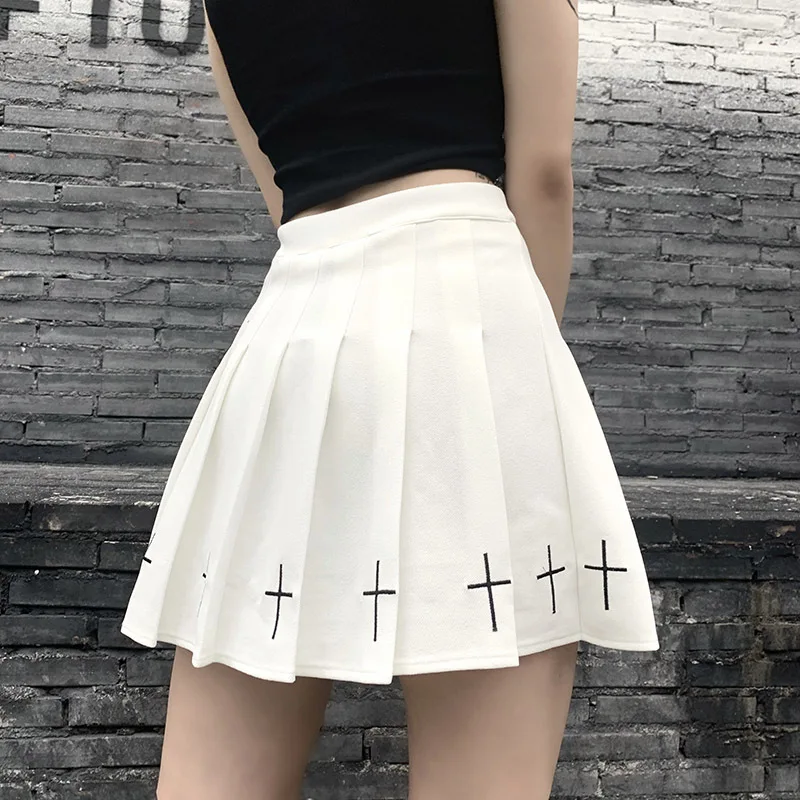 Jupe Mini Jupe Noire Punk Streetwear Pour Femmes Taille Haute Jupe Mini Jupe Noire Punk Streetwear Pour Femmes Taille Haute