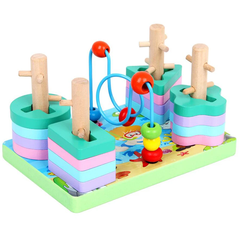 Игрушка montessori Детские деревянные развивающие игрушки для детей младшего возраста практиковать способность в виде геометрических фигур, подходящая для игры