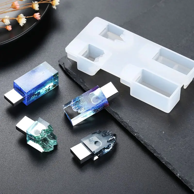 DIY Снежная гора USB смолы формы набор с 8 г USB драйвер эпоксидной смолы делая плесень