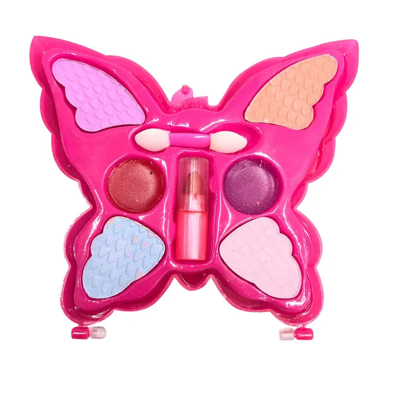 Children's Cosmetic Set Creative Princess Butterfly Makeup Box Toy Girl Eye Shadow Lipstick Set High Quality Toys 40D30 (4)