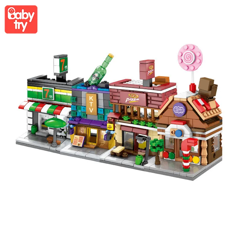 

Sembo Building Blocks Juguetes Street View Store Educational Building Bricks Mini Shop Model Legoingly Toys For Children