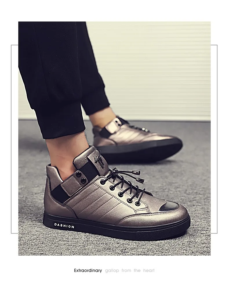 M- Autumn and winter new in the round head trend fashion outdoor sports shoes casual wild comfortable wear lace up men's shoes