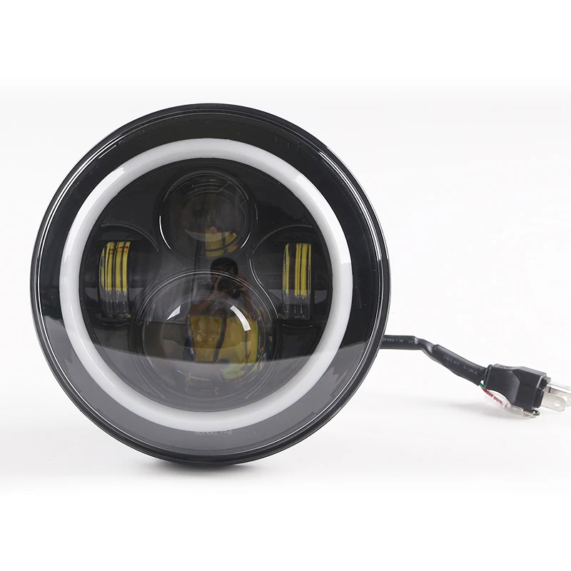 BDJ светодиодный налобный светильник DRL Hi/Low Beam проектор двигатель 4," противотуманный светильник для мотоцикла лампа для Harley Street Glide Road King Electra Glide