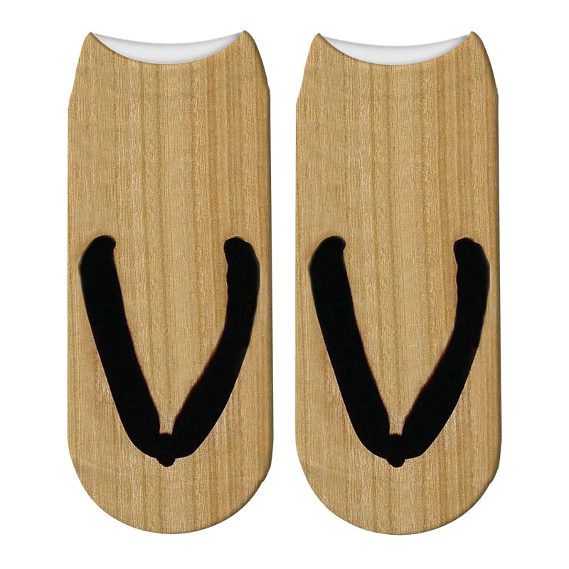 Cute Foot Printed 3D Socks For Women Kawaii Low Ankle Femme Girls Cotton Socks Casual Funny Creative Socks Happy Calcetines Sox