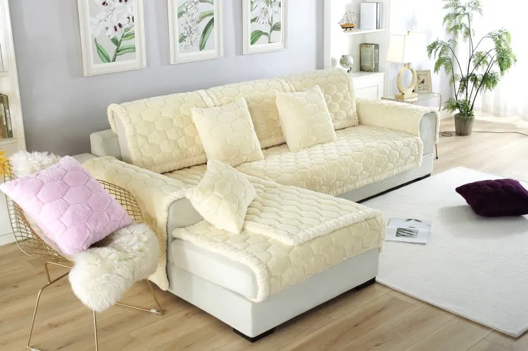 Осенне-зимний широкополый диван из кроличьего меха ткань для диванных подушек нескользящее полотенце для дивана простой плюшевый чехол на диван на заказ