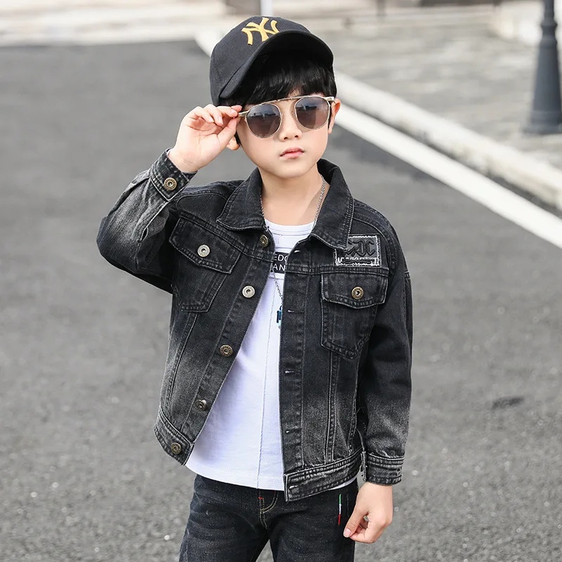 

Boys' Denim Jacket Spring Clothing 2019 New Style KID'S Jacket Western Style Boy Big Boy Spring And Autumn Korean-style Fashion