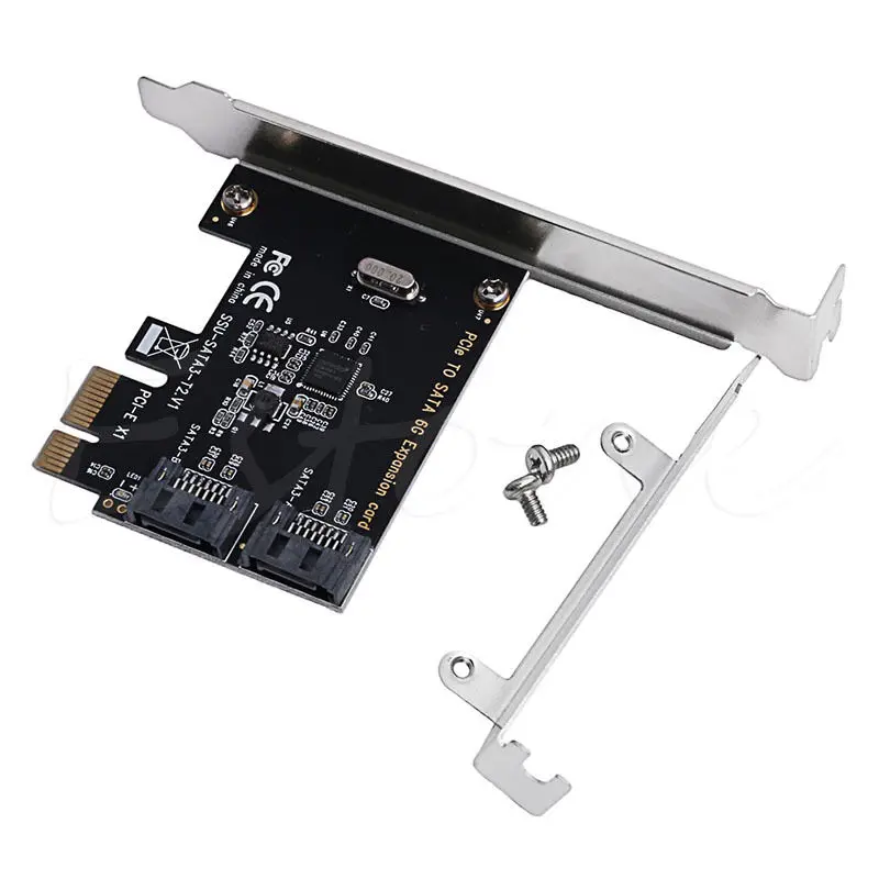 

6G PCIe PCI Express to SATA3.0 2-Port SATA III Expansion Controller Card Adapter