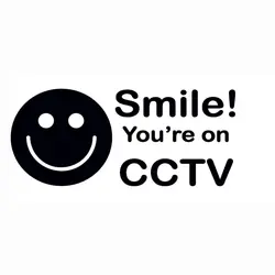 15*6,5 см SMILE YOU'RE ON CCTV Виниловая наклейка для автомобиля веселый автомобиль окно бампер Новинка дрейф JDM виниловая наклейка