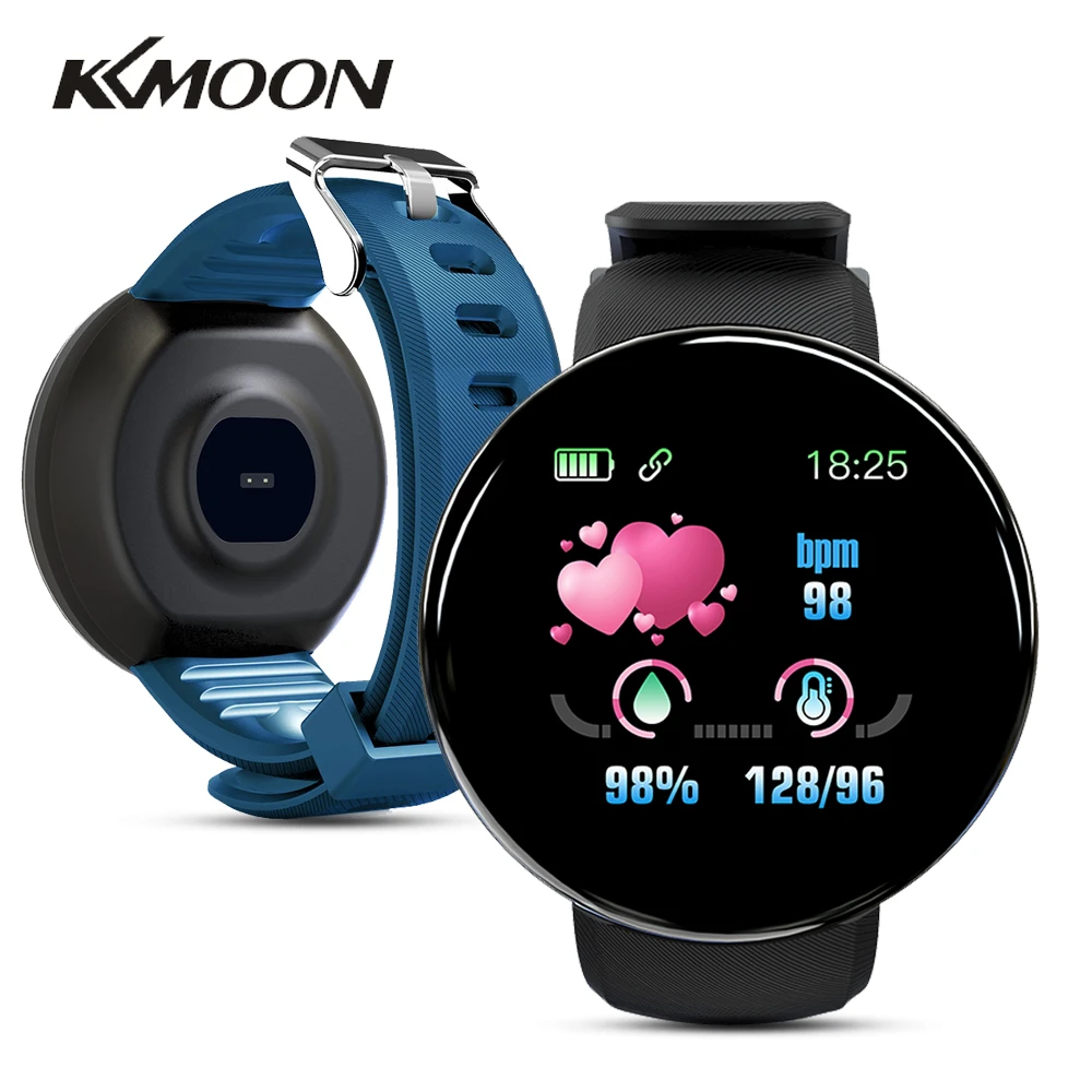 Montre connectée D18 pour hommes et femmes, ronde, pression artérielle,  moniteur d'activité physique, étanche, pour Android Ios Z2 | AliExpress