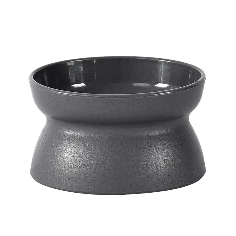 Pet Feeder Raised Cat Food Bowl Kitten Stress Free Double Side Use Feeding Dish GXMA