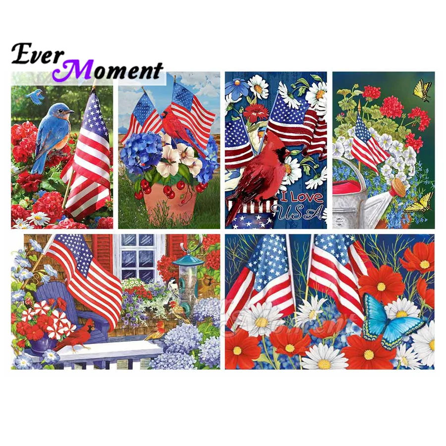 5D Full Drill Diamond Painting US Flag Craft Embroidery DIY Home Decor Gift