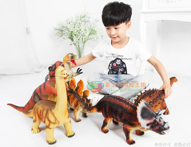 Мягкая Silcone Игрушечная модель динозавра большого размера T-Rex детская игрушка динозавр животное пластик тираннозавр