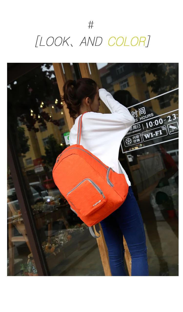 New Style Outdoor Folding Backpack AOTIAN Waterproof Nylon Ultra-Light Storgage Bag Manufacturers 1074