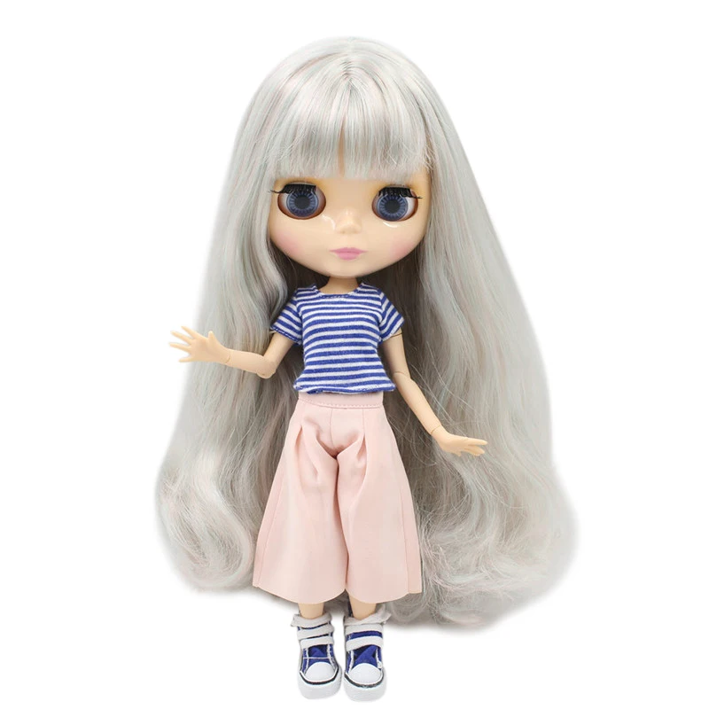 Ледяной обнаженный завод Blyth Кукла № 4006/1010(280) мятный микс серые волосы белая кожа суставное тело Neo 1/6 BJD Pullip Licca Jerryberry