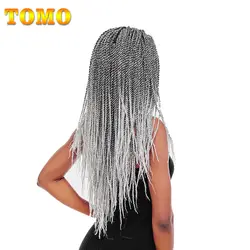 TOMO волосы 30 корней 14 "16" 18 "20" 22 "синтетический Jumpy вязанные пряди Омбре Kanekalon Сенегальские твист плетение волос