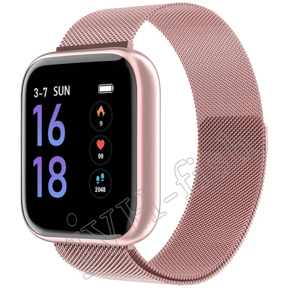T80 steel pink T80 Смарт-часы для женщин водонепроницаемый IP67 фитнес-трекер монитор сердечного ритма кровяное давление для верховой езды Smartwatch PK IWO8 IWO10 P80 - Цвет: T80 steel pink