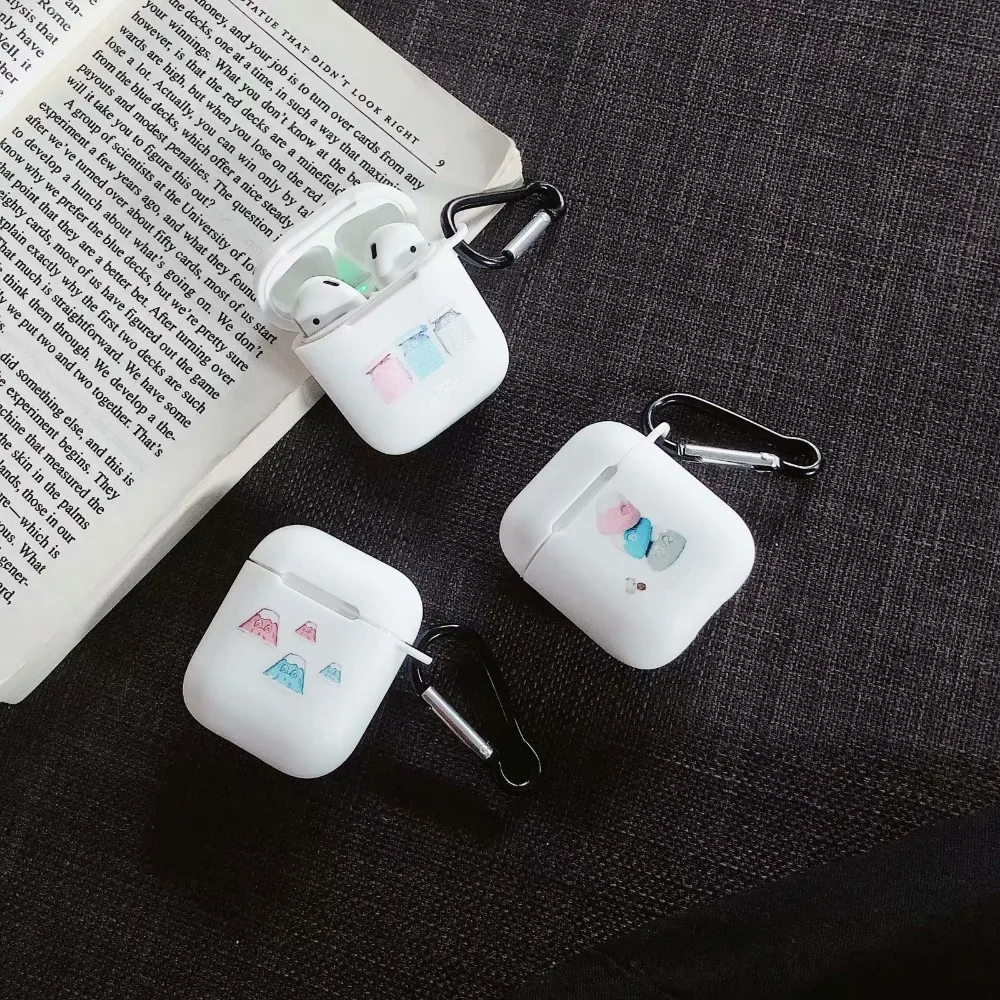 Чехол для AirPods с милым рисунком планеты Луны снега рисунок гор Мягкий силиконовый чехол для наушников s для Apple Airpods 2 Защитная крышка