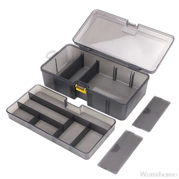 

Multi-division Dual Layer Tool Storage Box Multifunctional Organize Fishing Lure Hooks Arrange Case Durable Plastic S08 20