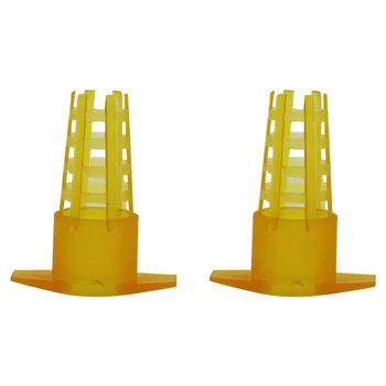 

Hot Sale 300Pcs Beekeeping Tools Cell Protector Cages Yellow Plastic Bee Queen Cage Protective Cover Beekeeping Equipment