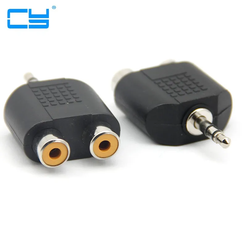 

5 шт. 3,5 мм стерео разъем штекер к 2 AV RCA разъем гнездо аудио удлинитель адаптер